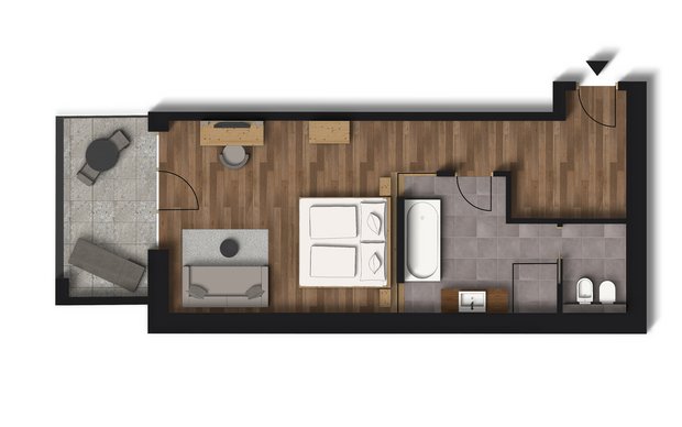 Sketch Doppelzimmer Ortler Superior